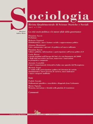 cover image of Sociologia n.3/2016